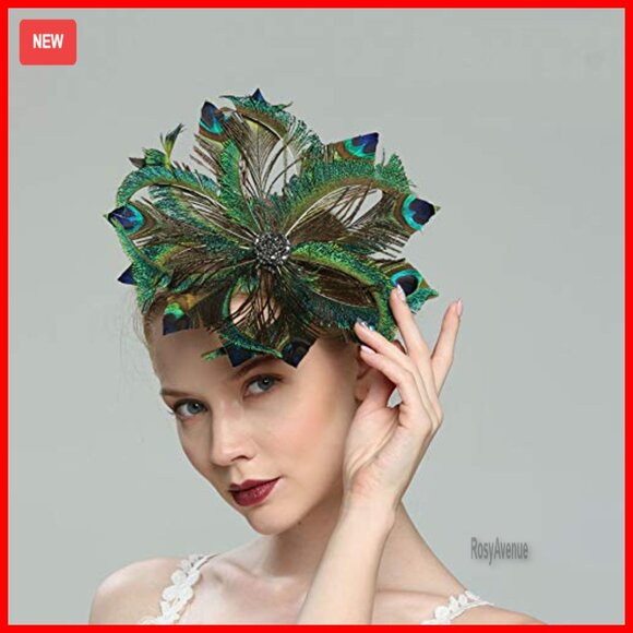 Feather Fascinator Hat with Clip, 10.24\